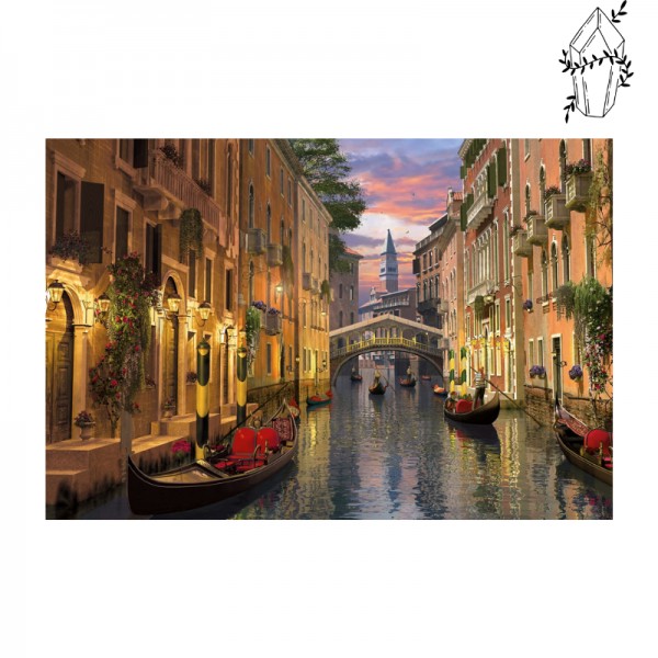 Broderie diamant Canal de Venise