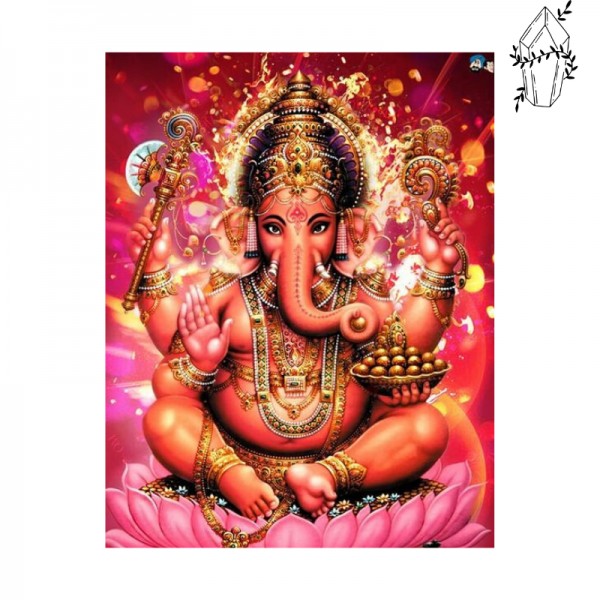 Broderie diamant Ganesh Rouge